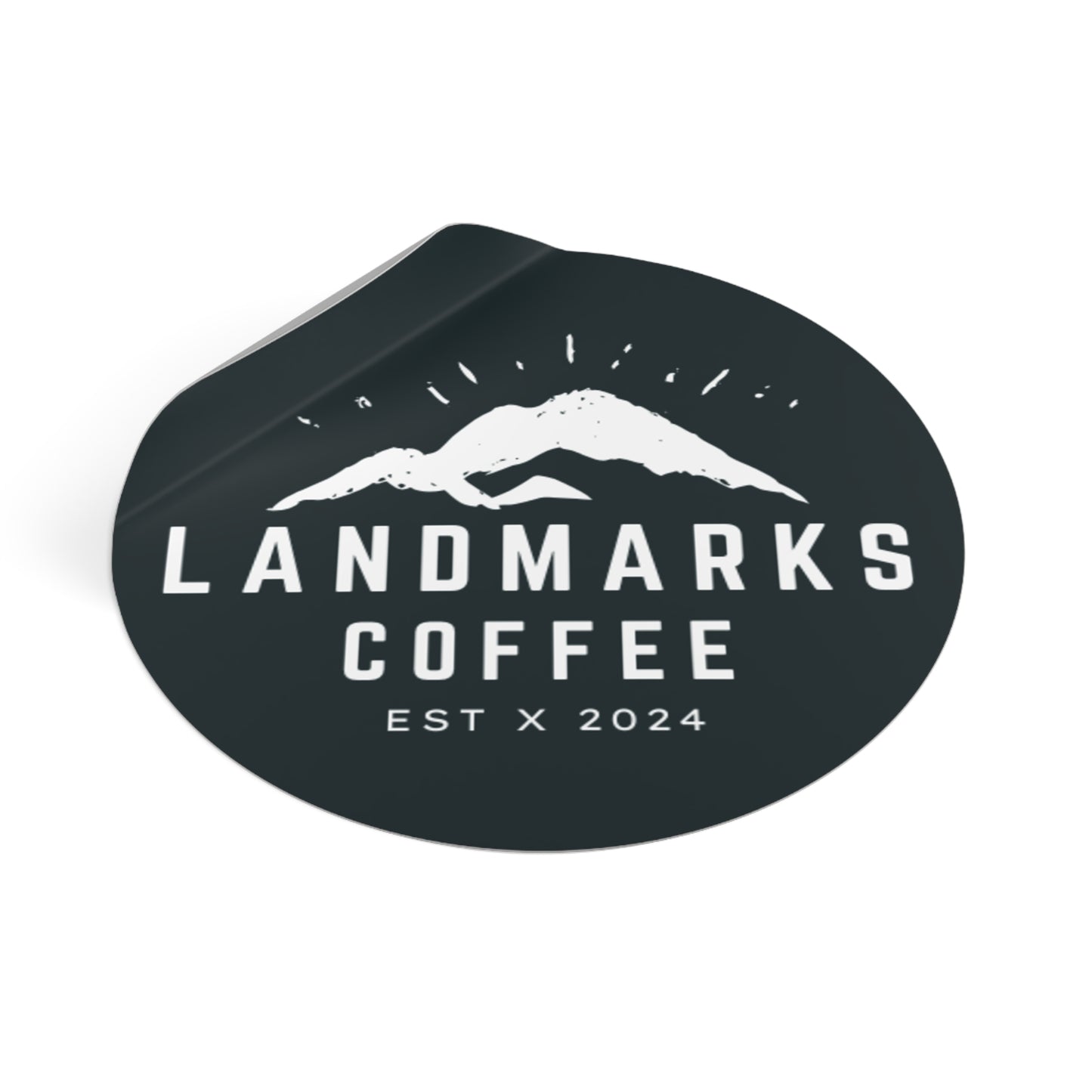 Green local round sticker