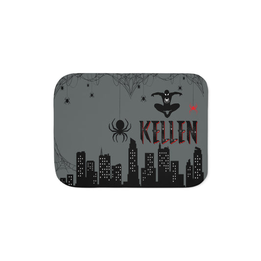 Personalized Sherpa Blanket - Spooky City Design for Cozy Nights