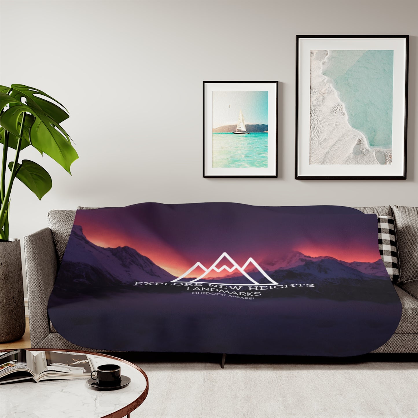 Explore New Heights Sherpa Blanket