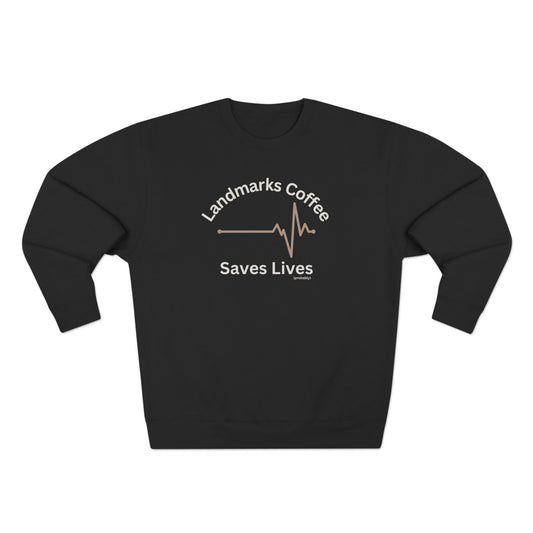 Landmarks Coffee Saves Lives Crewneck