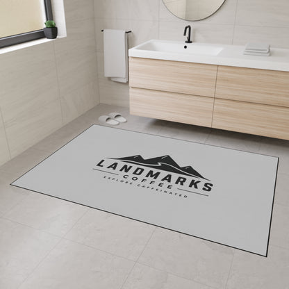 Coffee Shop Floor Mat — 'Landmarks Coffee' Heavy-Duty Entrance Rug