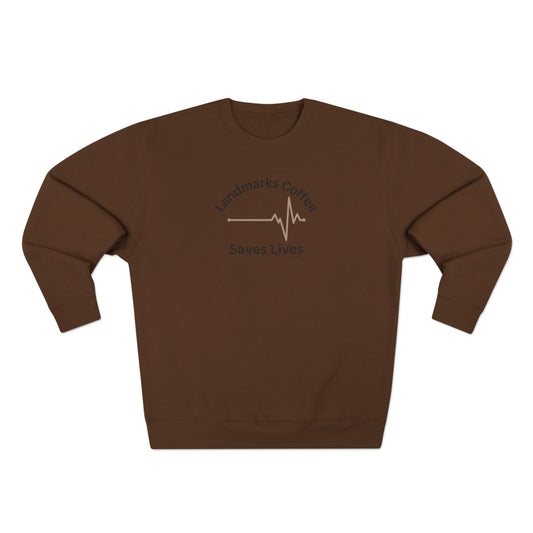Landmarks Coffee Saves Lives Crewneck