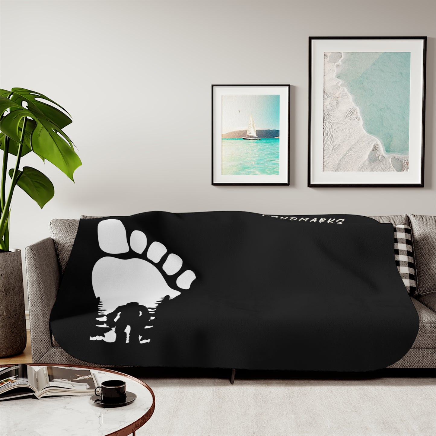 Sasquatch Big Foot Sherpa Blanket