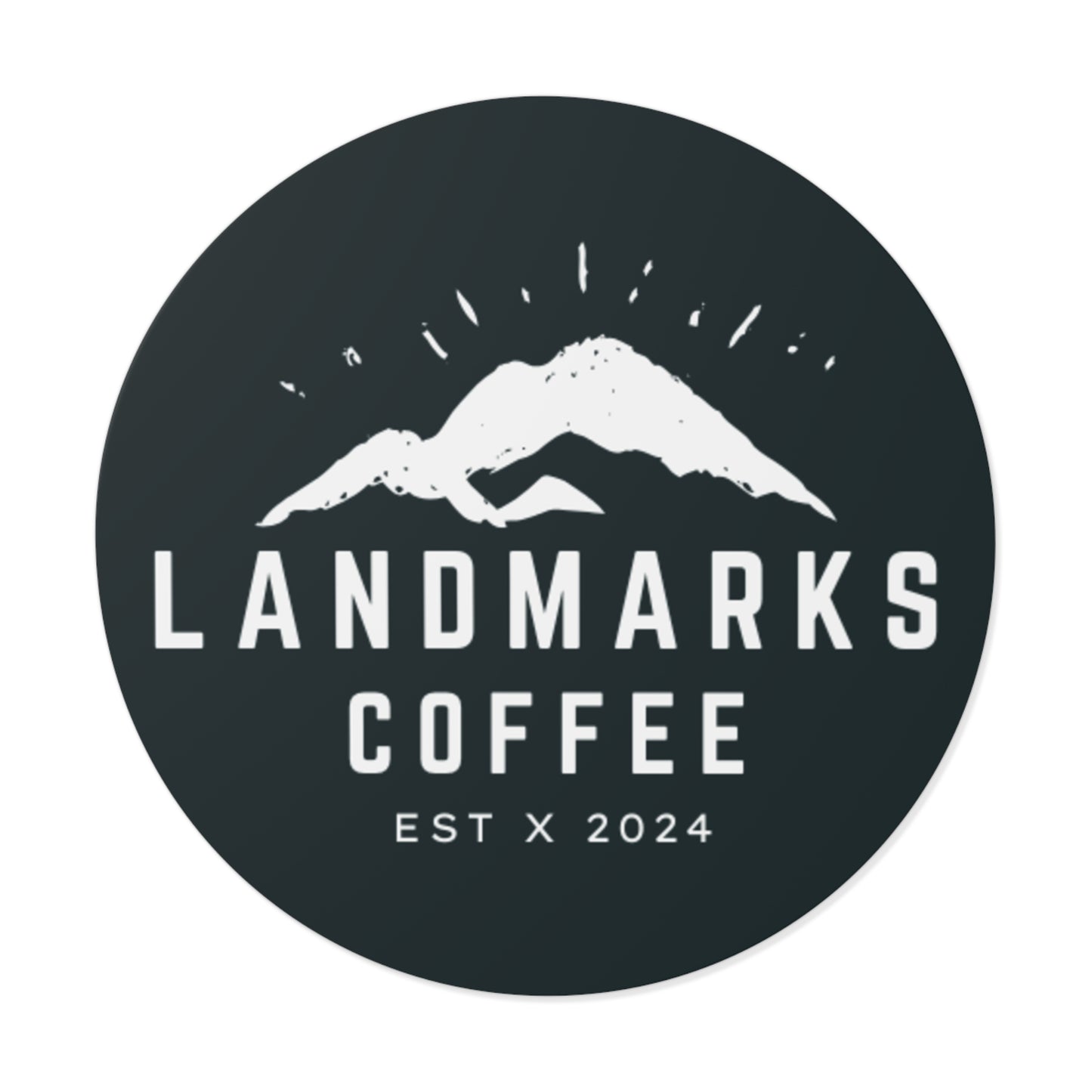 Green local round sticker