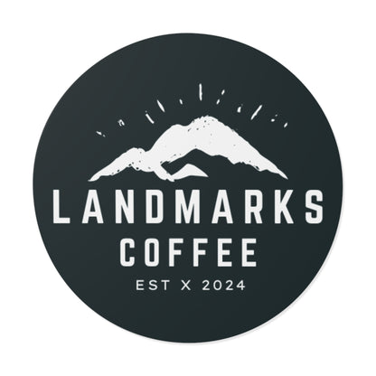 Green local round sticker