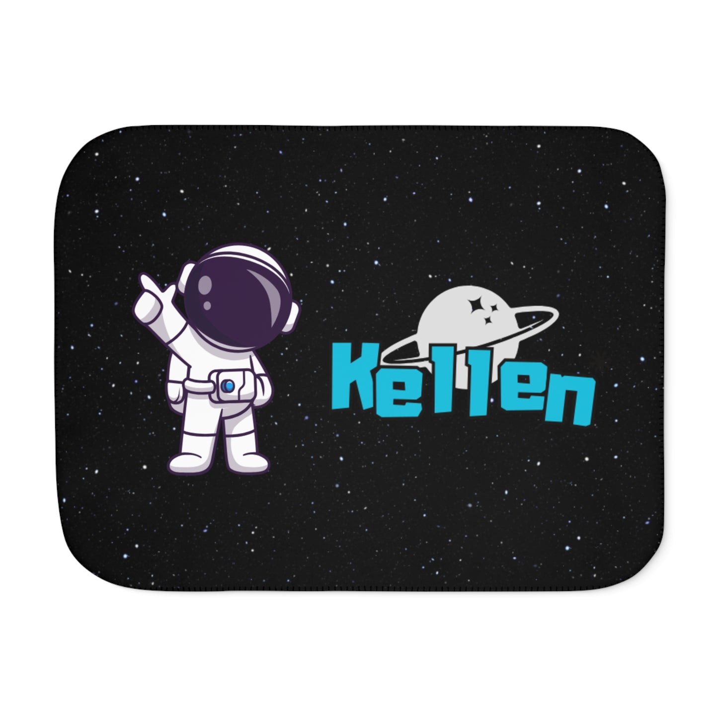 Cosmic Astronaut Sherpa Blanket - Soft Two-Color Design for Kids & Space Lovers