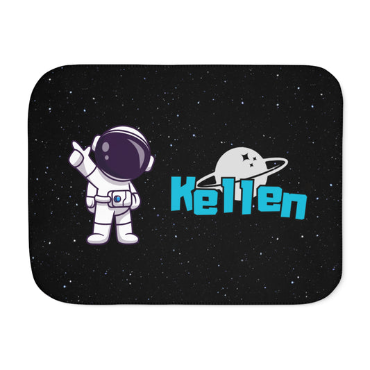 Cosmic Astronaut Sherpa Blanket - Soft Two-Color Design for Kids & Space Lovers