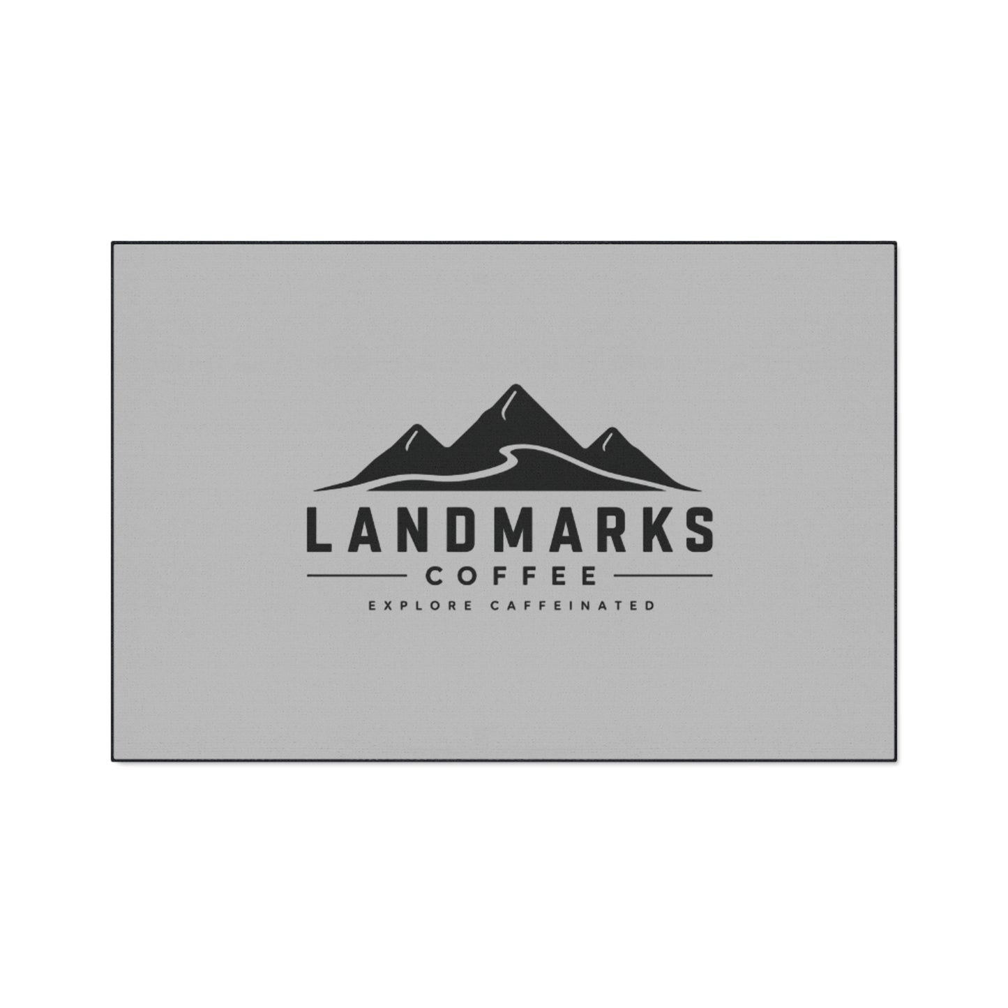 Coffee Shop Floor Mat — 'Landmarks Coffee' Heavy-Duty Entrance Rug