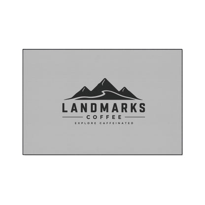 Coffee Shop Floor Mat — 'Landmarks Coffee' Heavy-Duty Entrance Rug